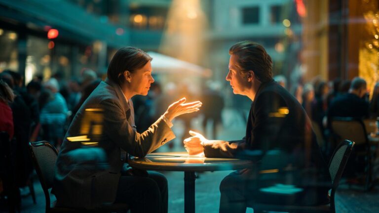 Illustration of attention bias simplifying social dynamics by guiding conversational attention